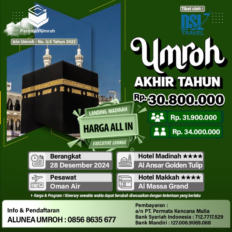 Umroh Libur Akhir Tahun 28 Desember 2024
